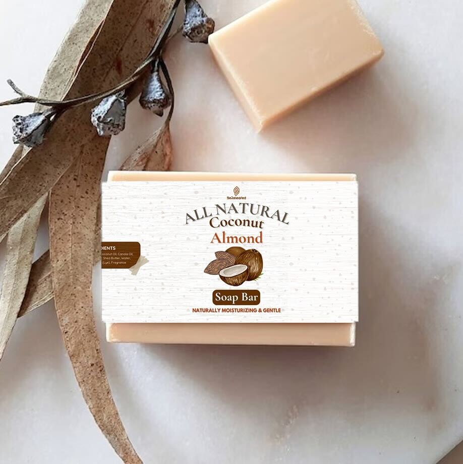 All-Natural Coconut Almond Soap Bar